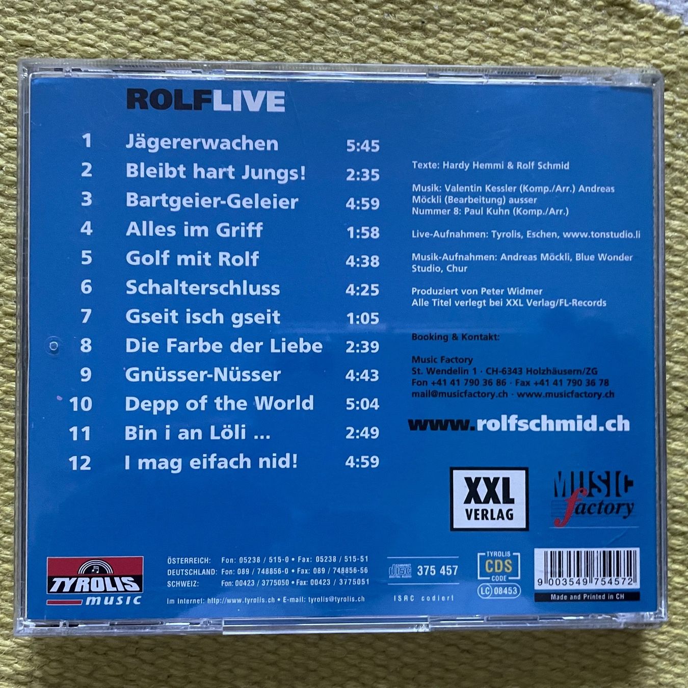 CD: ROLF SCHMID-MIT UNTERSCHRIFT LIVE – Usato da Rorschacherberg venduto da CD-Roli 2