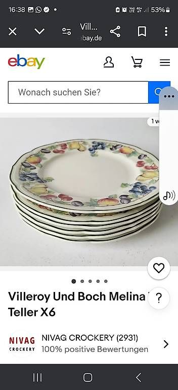 Geschirrsets: Wunderschönes Kaffeeservice Villeroy&Boch Melina – Gebraucht aus Kriens von Aschada 3