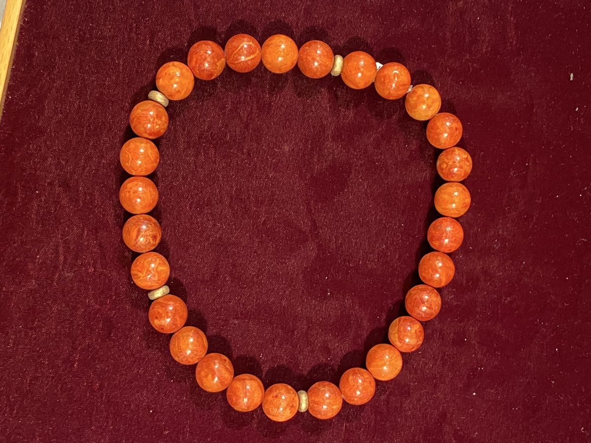 Catenine: Rote Korallenkette – Nuovo e nell'imballaggio originale da Münsingen venduto da Goldschmiede_Ambrosi 1