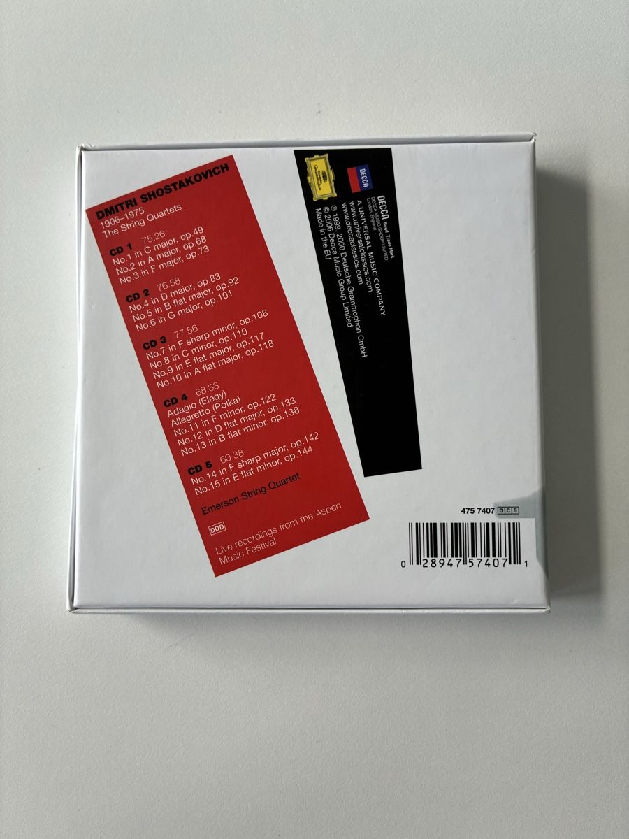 CDs: Shostakovich - Emerson String Quartett - Klassik -  5 CDS – Neu (gemäss Beschreibung) aus Chur von Knokno199 1