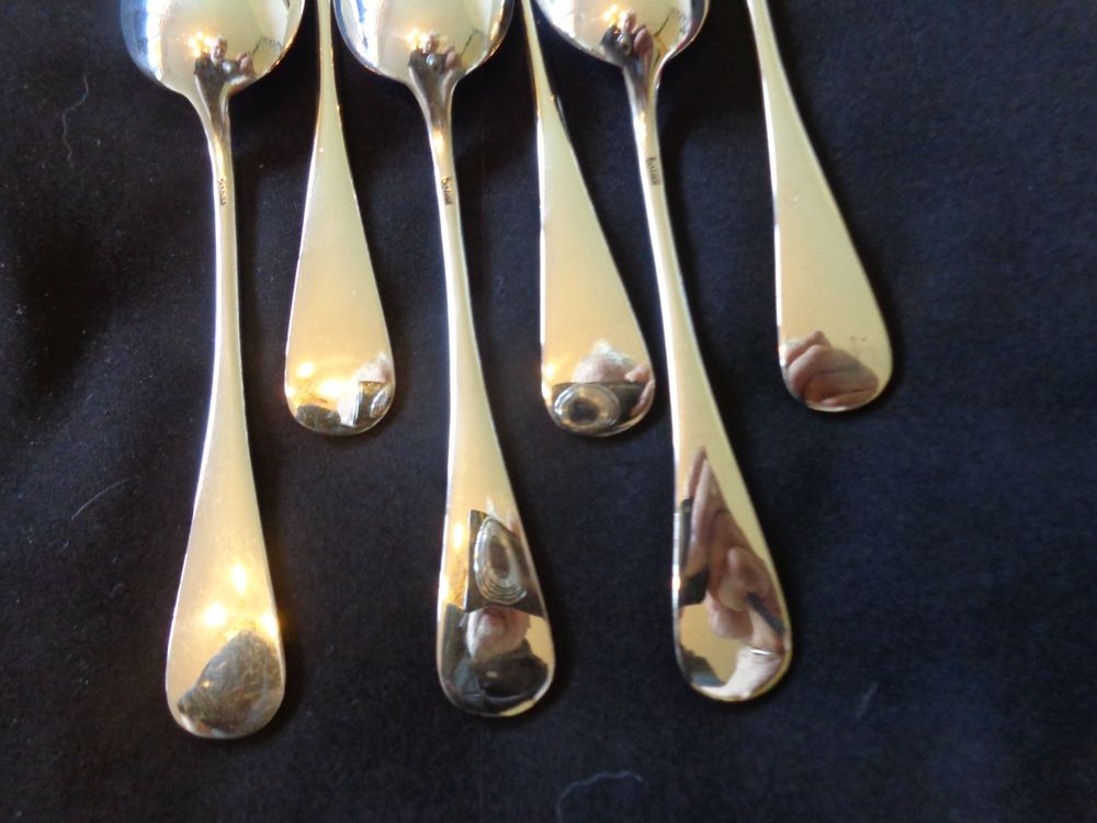Jezler Cucchiai: - 6 X CUILLERES A DESSERTS JEZLER BAGUETTE ARGENT 800 – Nuovo (secondo la descrizione) da Morges venduto da argento.oro.65 5