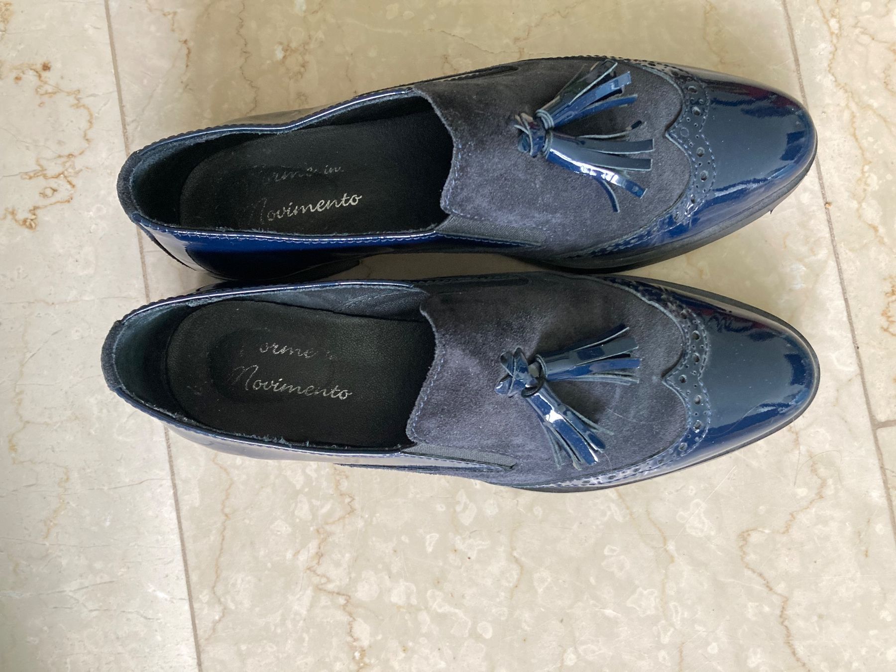 Scarpe da donna: Blaue Lackschuhe Gr. 38 – Usato da Hurden venduto da Ruby70 1