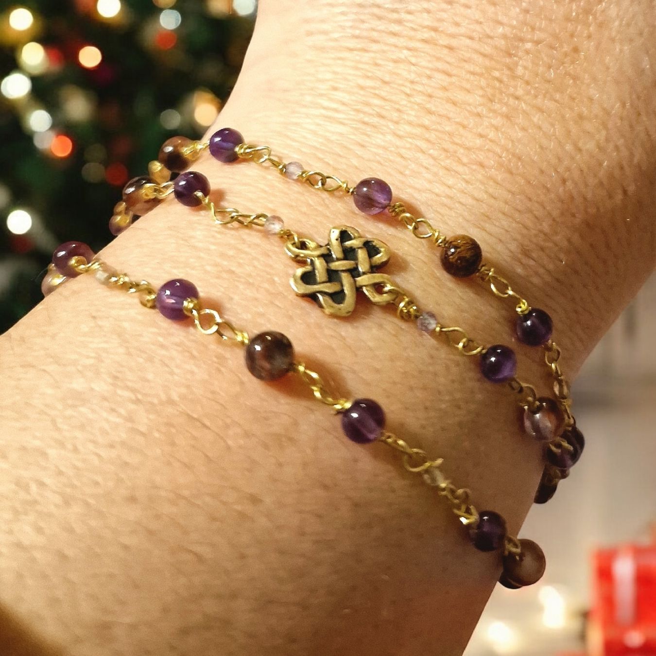 Catenine: Halskette Auralit, Amethyst, Ametrin, Bronze – Nuovo e nell'imballaggio originale da Aarau venduto da Schmuckhoehle_MD 9