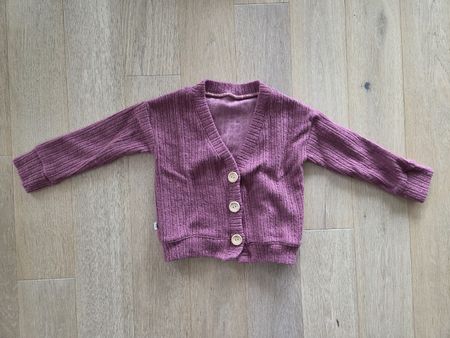 Handmade Cardigan/Strickjacke in altrosa, Gr.98/104
