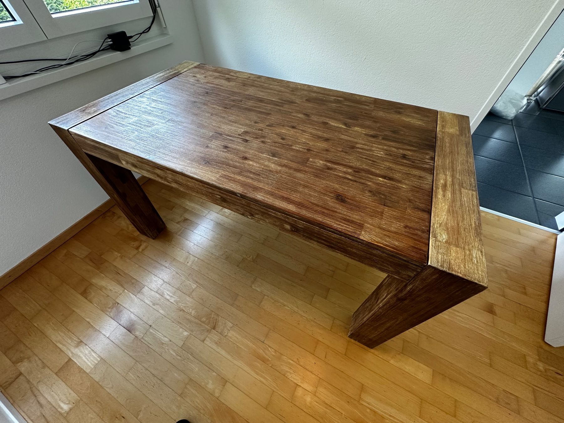 Tavoli: Esstisch oder Schreibtisch Echtholz - 150x80x77,5 – Usato da Schenkon venduto da ChrizM 3