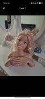 Barbie Styling Head pink glitter dress good condition