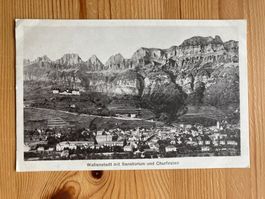 Walenstadt mit Sanatorium und Churfirsten - AK 1918