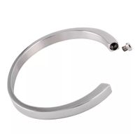 ARMBAND DAMEN ELEGANT EDELSTAHL SILBERFARBEN URNE ASCHE URNE