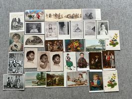 Antike Postkarten Sammlung, Vintage Grusskarten Konvolut