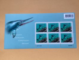 6x Fr. 1.- Briefmarken postfrisch Dinosaurier 2010