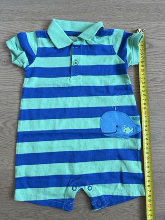 Wie neu: Baby Polo Strampler Gr. 6M, gestreift, Wal