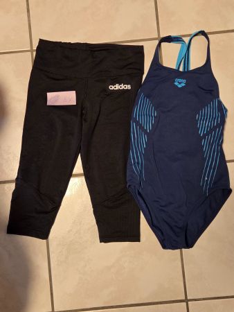 Adidas Sport Leggings & Arena Badeanzug, Grösse bis 8 Jahre
