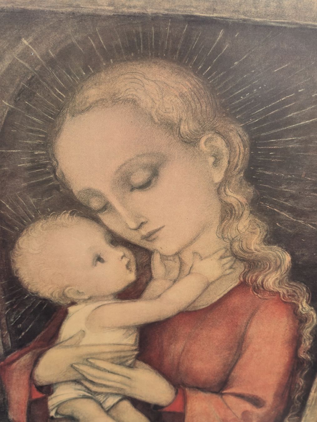 Posters & Illustrations: Bild Madonna mit Kind  gerahmt signiert – D'occasion à Mettlen par elios0888 1