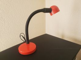Lampe de bureau rouge, flexible - Veneta Lumi Italie 1980's