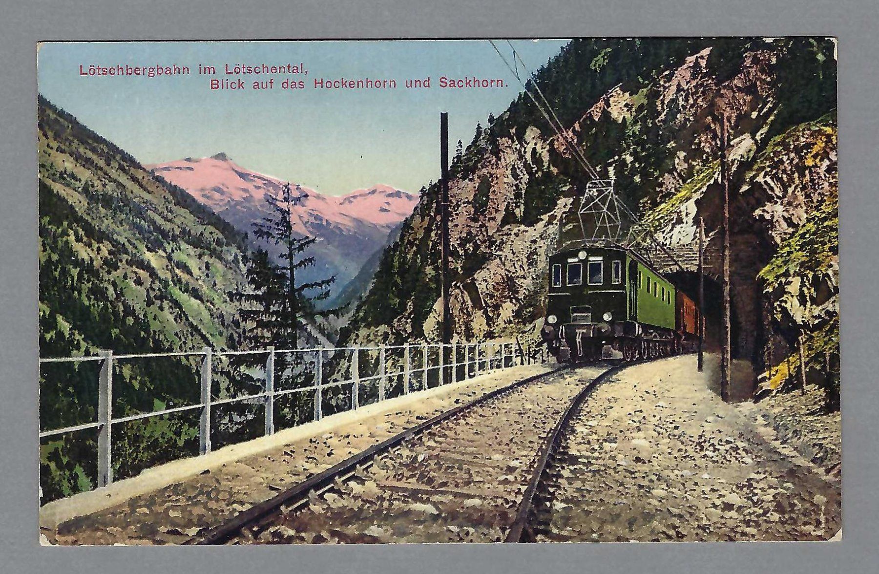 Cartoline postali: LÖTSCHBERGBAHN, MIT ZUG, * – Usato da Pura venduto da ulisse1957