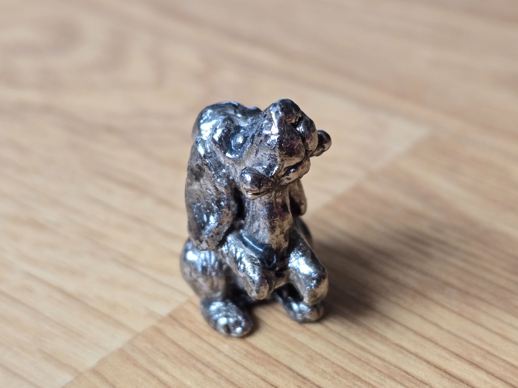 Statuette: Silberner Dackel Welpe Deko Figur – Usato da Büttikon AG venduto da Amineah