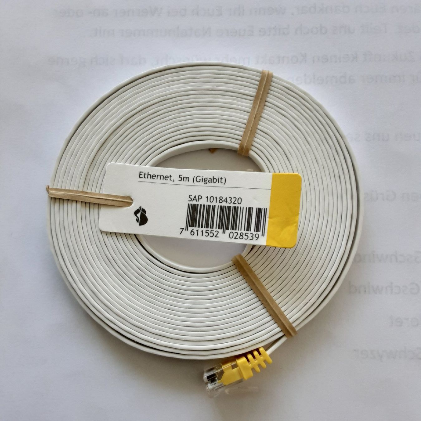 Swisscom Cavi: Ethernet Kabel 5m Gigabit – Nuovo (secondo la descrizione) da Hofstetten SO venduto da wer_52gh