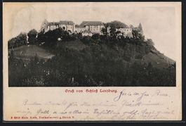 AK Lenzburg, Blick auf Schloss, 1905