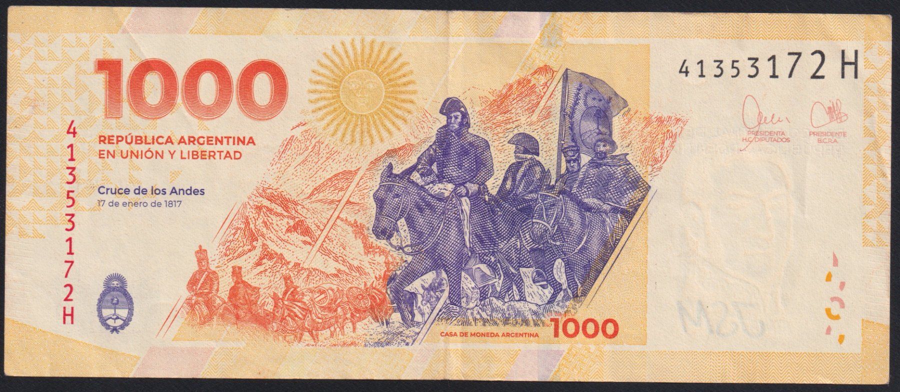 Banknoten: Argentinien 1000 Pesos 2023 – Gebraucht aus Brugg AG von banknoten_muesli 1