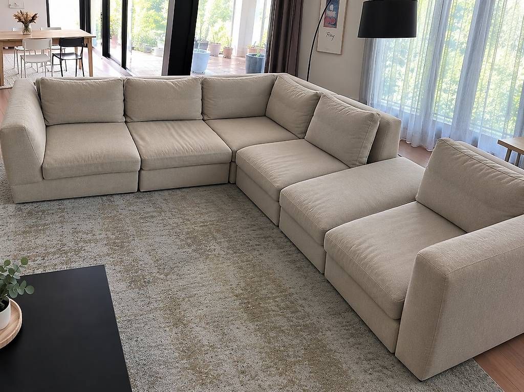 Sofas: Grosses modulares Ecksofa / Wohnlandschaft in Beige-Crème – Gebraucht aus Zürich von pri_5ynb