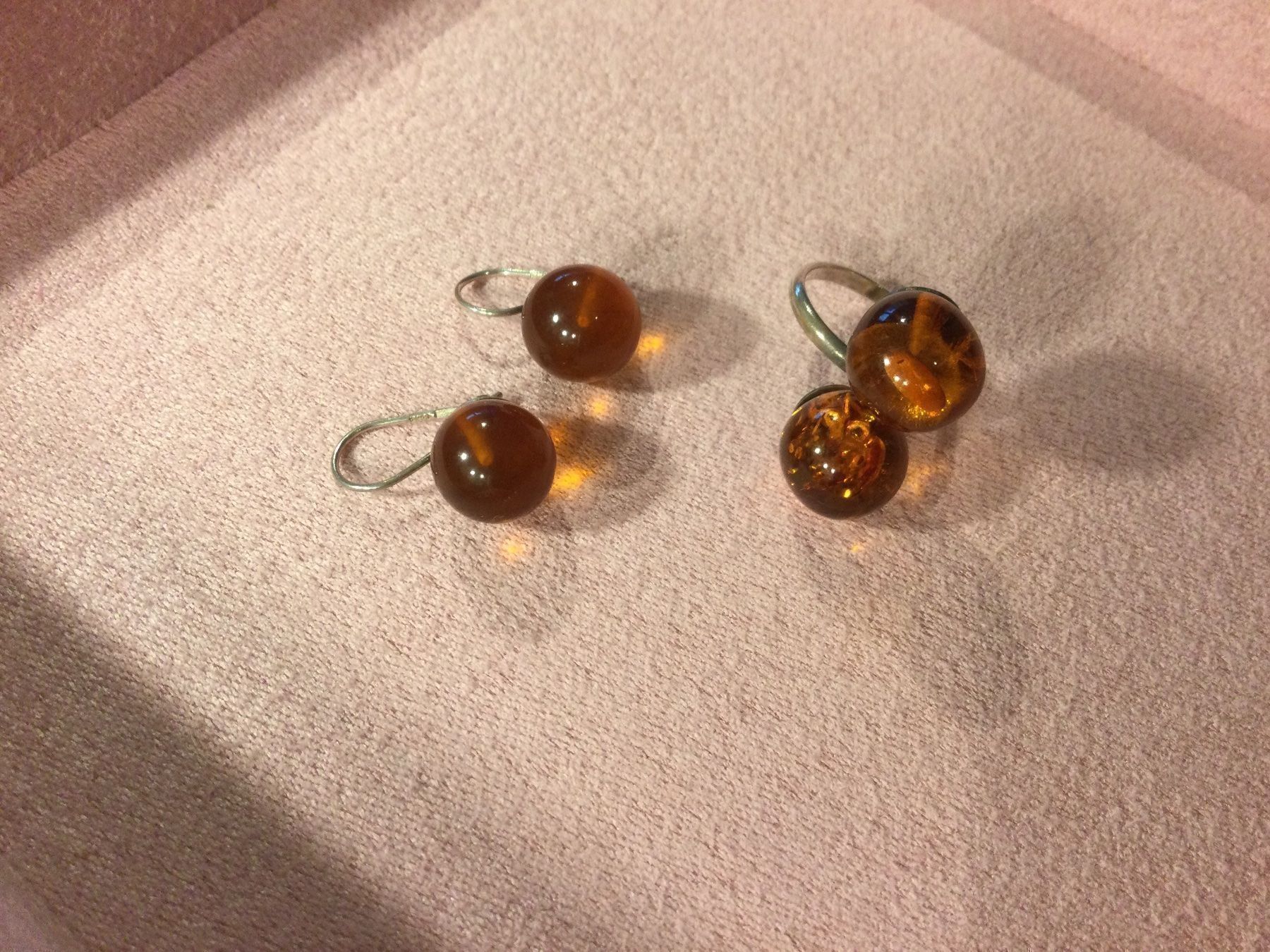 Orecchini pendenti & Orecchini a lobo: Silber 925 Ohrringe + Ring mit Amber – Usato da Zürich venduto da VorlonShadow 1