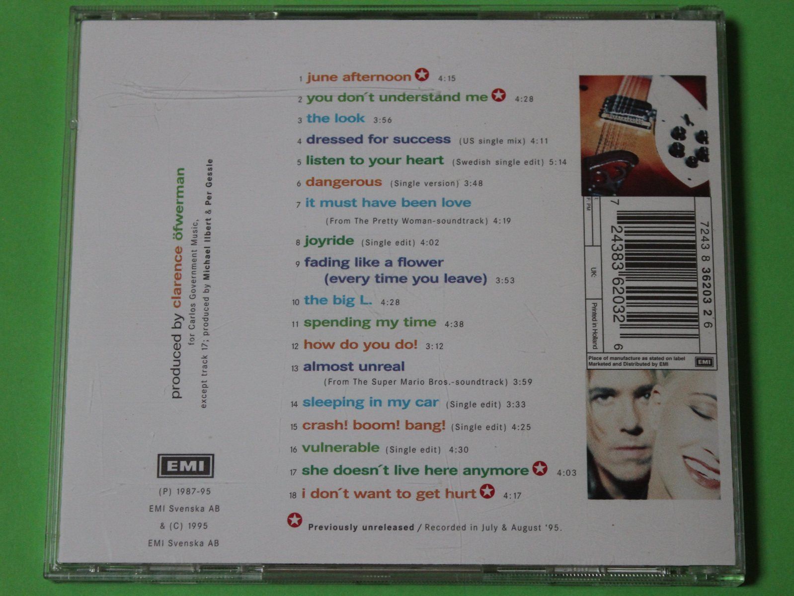 CD: ROXETTE - ROXETTE'S GREATEST HITS CD 1995 vergriffen – Usato da Tübach venduto da JamesStone 2