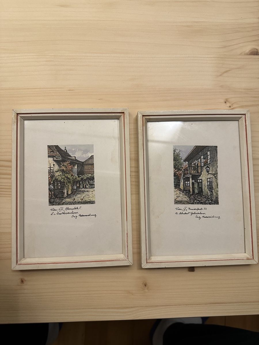 Foto & Immagini: Gerahmte Radierung, Häuser Architektur, Winterdeko. – Usato da Seuzach venduto da kaufes8
