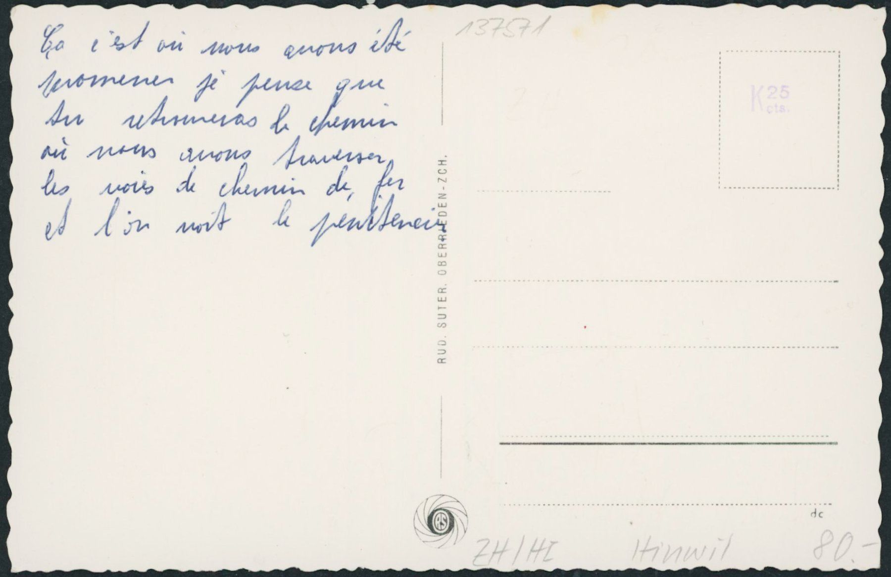 Cartoline postali: ZH Hinwil – Nuovo (secondo la descrizione) da Schindellegi venduto da dolpitz 1