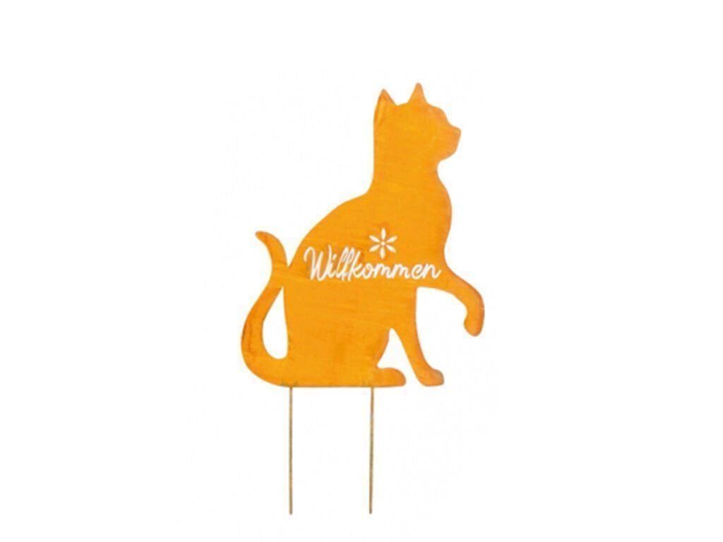 Alle Dekorationen: Metall Katze “Willkommen” 49.5cm – Neu und originalverpackt aus Matzendorf von Gartendeko-Shop 2