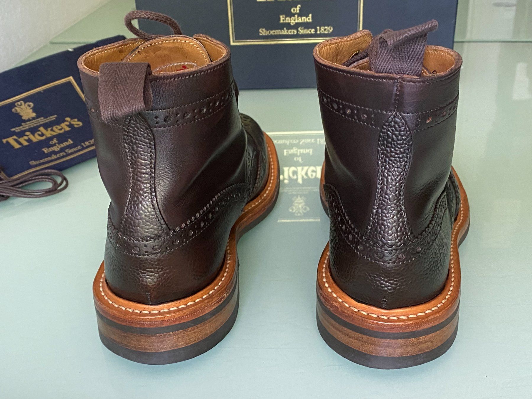 Scarpe da uomo: TRICKER'S Brogue Two Tones Braun Leder Stiefel Boots 40.5 – Usato da Kreuzlingen venduto da kruezbiz 8