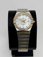 Omega Constellation Damen Uhr Stahl / 18k Gelbgold