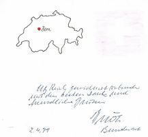 Rudolf Gnägi 1917-85 Bundesrat Autogramm Karte 20x30cm