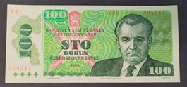 100 KORUN / TSCHECHOSLOWAKEI 1989 (BANKFRISCH)