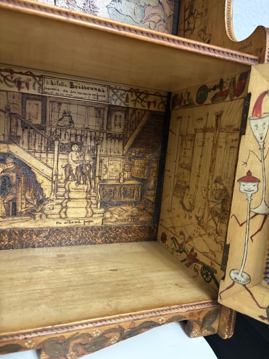 Credenze: Rare meuble ancien pyrograver – Usato da petit lancy venduto da FerreiraLuis 7