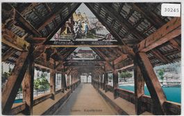 Luzern - Kapellbrücke innen - Litho