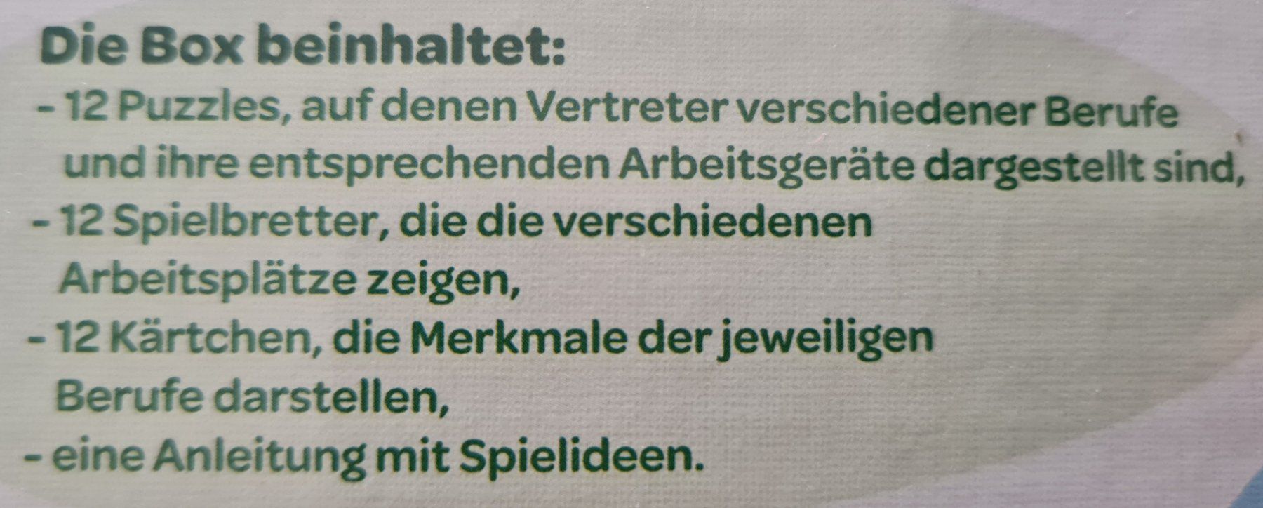 Puzzle: Berufe Lernspiel, 12 Puzzles, ab 3 Jahren – Nuovo e nell'imballaggio originale da Winterthur venduto da bibummi 4