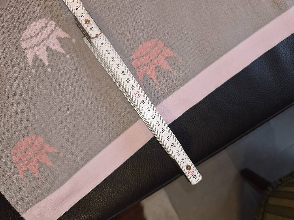 Coperte: Babydecke Rosa/ Grau Krone – Usato da Greppen venduto da Bellissima84 2