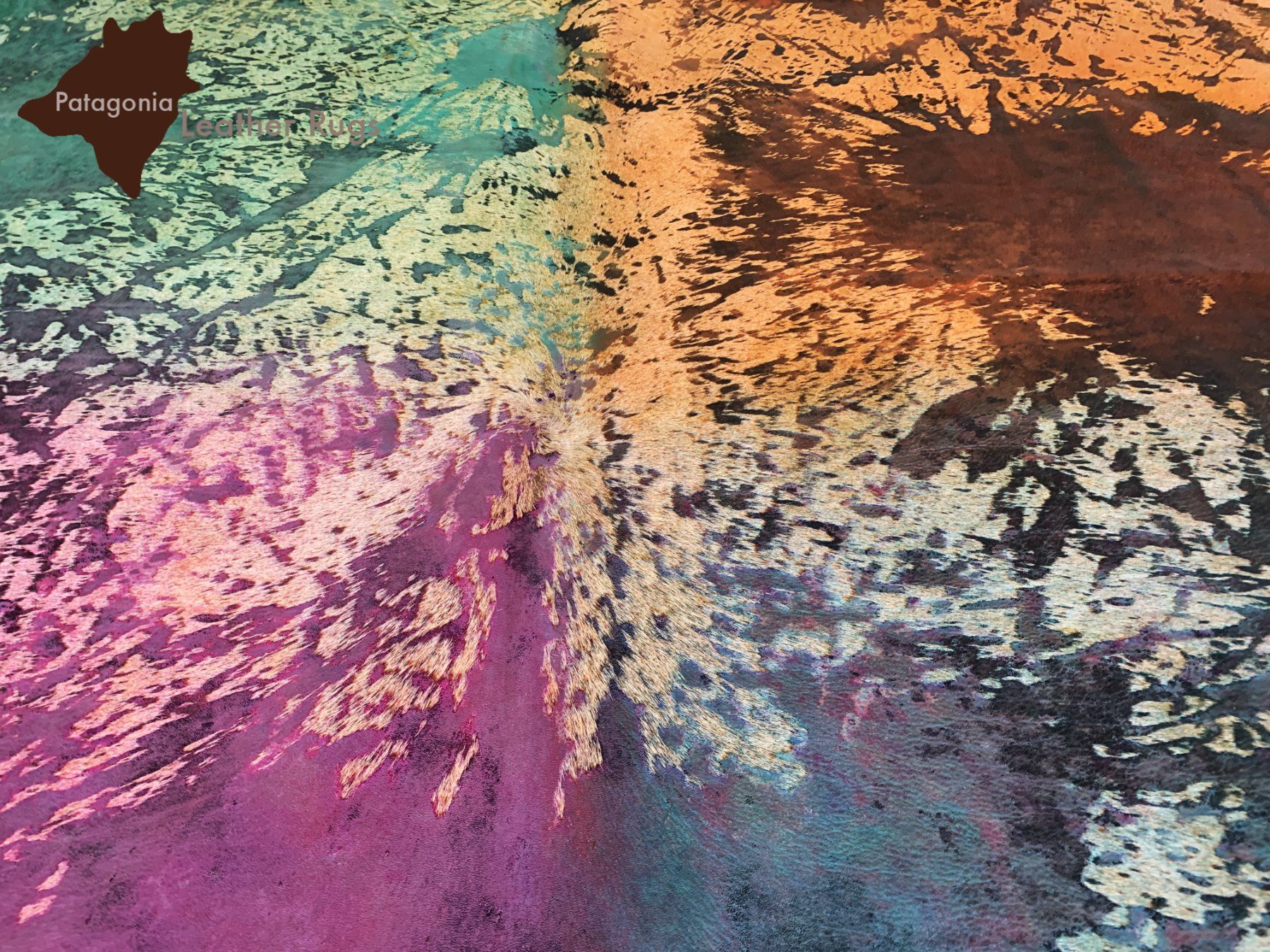Tappeti: Kuhfell Teppich multicolored – Nuovo e nell'imballaggio originale da Arbedo venduto da patagonialeatherrugs 3