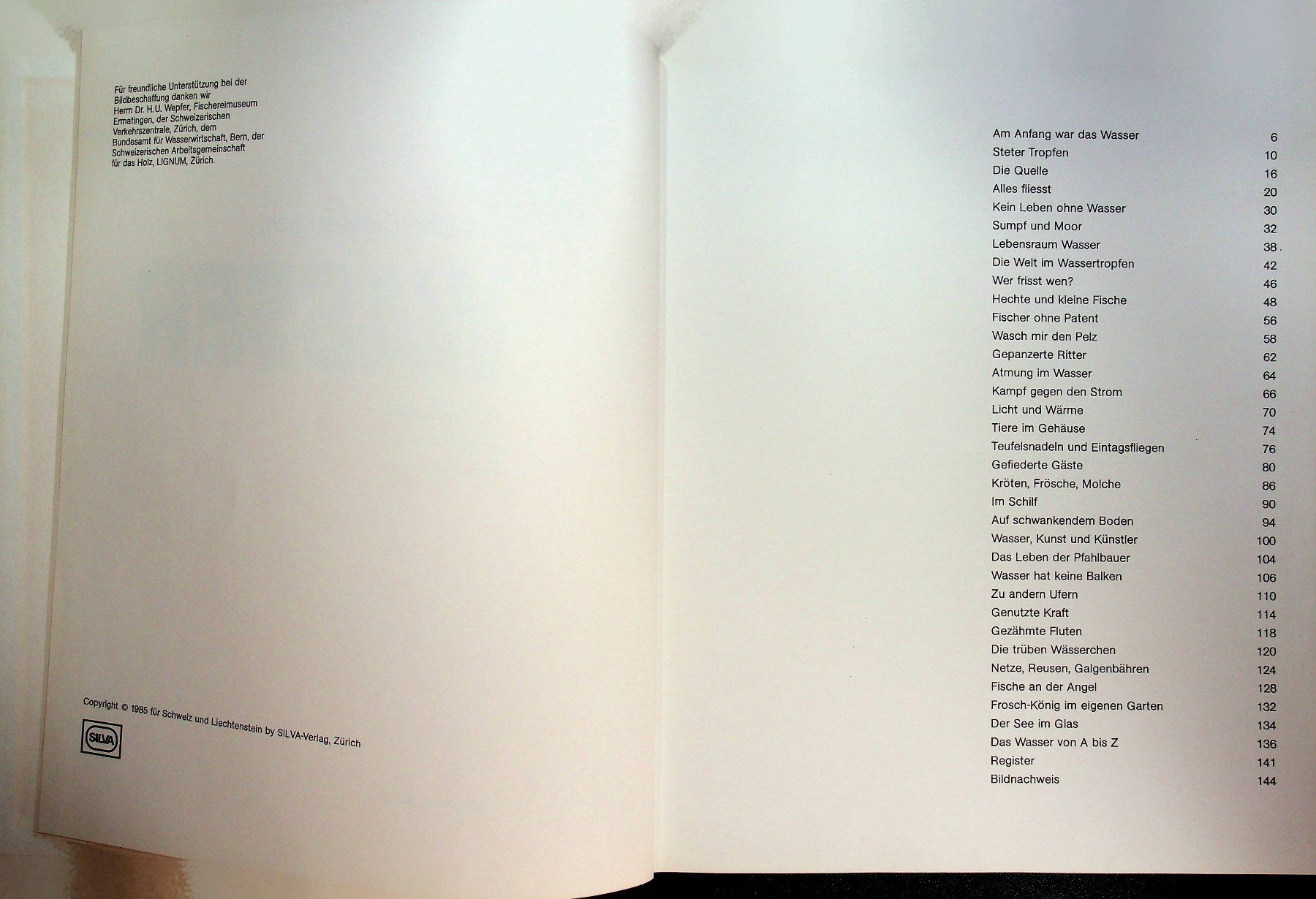 Bücher: Das  Silva Familienbuch Wasser EA 1985 – Gebraucht aus Reitnau von Zaomir 2