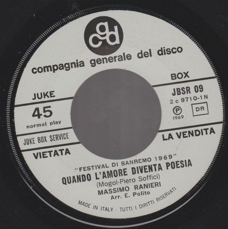 Dischi in vinile: 7 " CASELLI CATERINA / MASSIMO RANIERI IL GIOCO DELL'AMORE / – Usato da Vezia venduto da Aquarius_Age 1