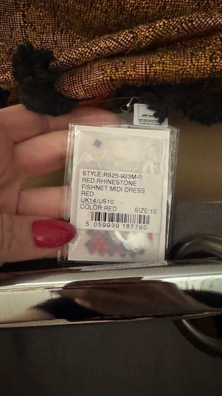 Self-Portrait Vestiti: Self Portrait Dress Rhinestone Fishnet Midi – Nuovo e nell'imballaggio originale da Altendorf venduto da Ro 7