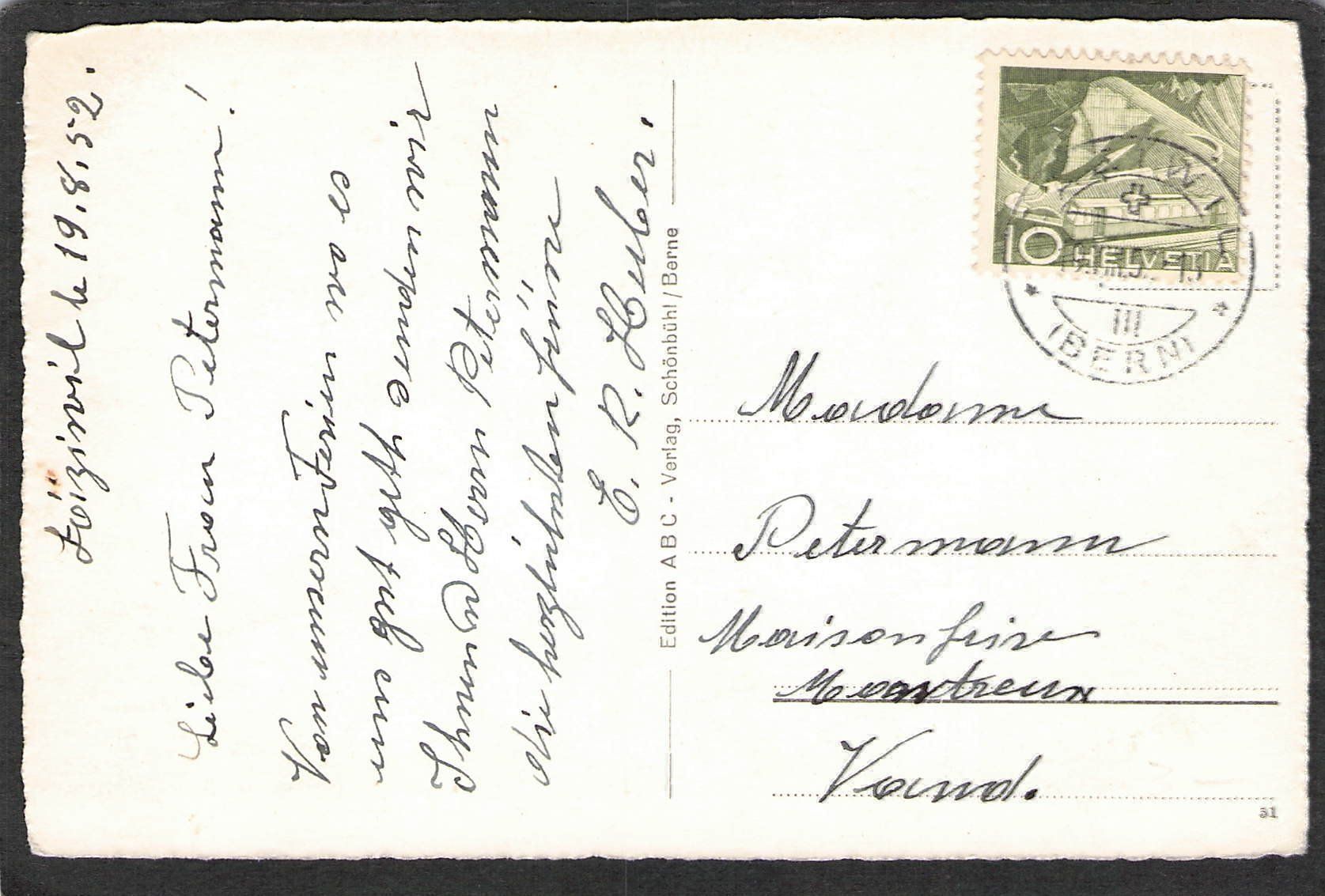 Cartoline postali: ,Zäziwil i.E. , 1945 – Usato da Reichenburg venduto da ibiza18 1