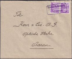 1936, Bahnpost-Stempel "Station Schwägalp" nach AARAU