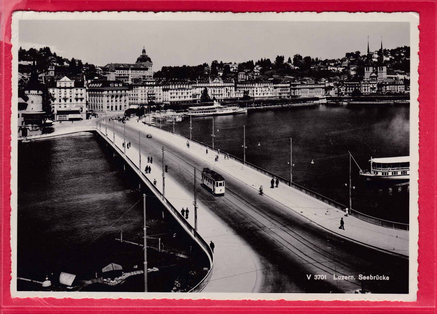 Cartoline postali: LUZERN, SEEBRÜCKE, 22.2.1943 – Usato da Oberrieden venduto da Gebirgsstelze
