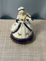 Porzellan Spieluhr Dame mit Violine / Geige 17 cm