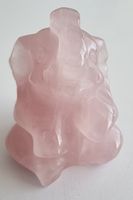 Rosenquarz Elefant Statue Figur