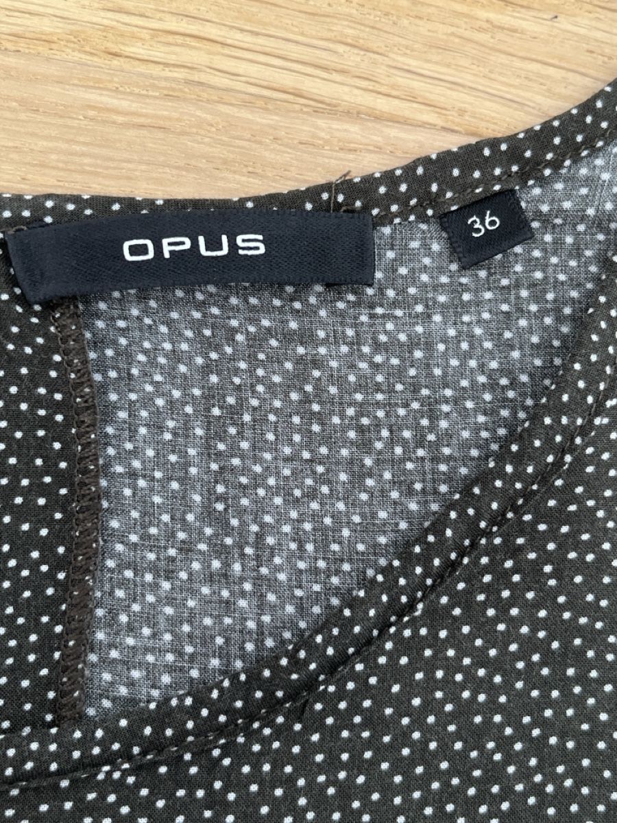 Opus Camicette: OPUS Sommer Bluse Gr. 36, oliv mit Pünktchen – Usato da Zürich venduto da Kleanthy 2