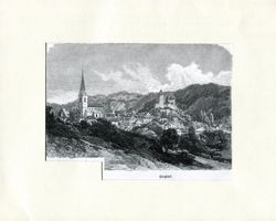 Burgdorf BE  -  Holzstich 1883