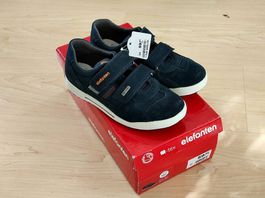 Jungen Leder Halbschuhe blau Elefanten Gr 33/34 NEU!