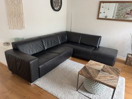 Ledersofa Schwarz